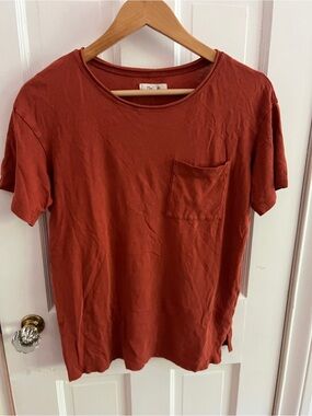 Madewell Women's Short-Sleeve Pocket Tee — Rust